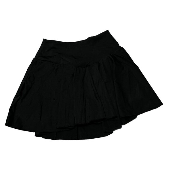Halara SoftlyZero Flare Tennis Skirt Sz 2XL Black Crossover 2-in-1 Side Pocket C - Picture 3 of 16